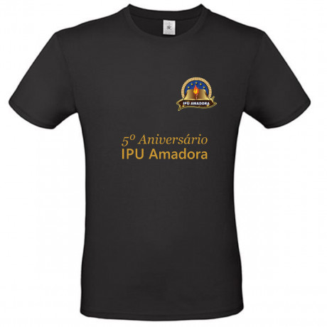 T-Shirt de Cor Estampada na Frente