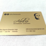 Cartão de Visita Dourado (1 Face)