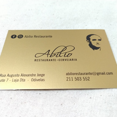 Cartão de Visita Dourado (1 Face)