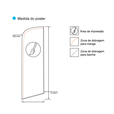 Bandeira Shark 100x462cm
