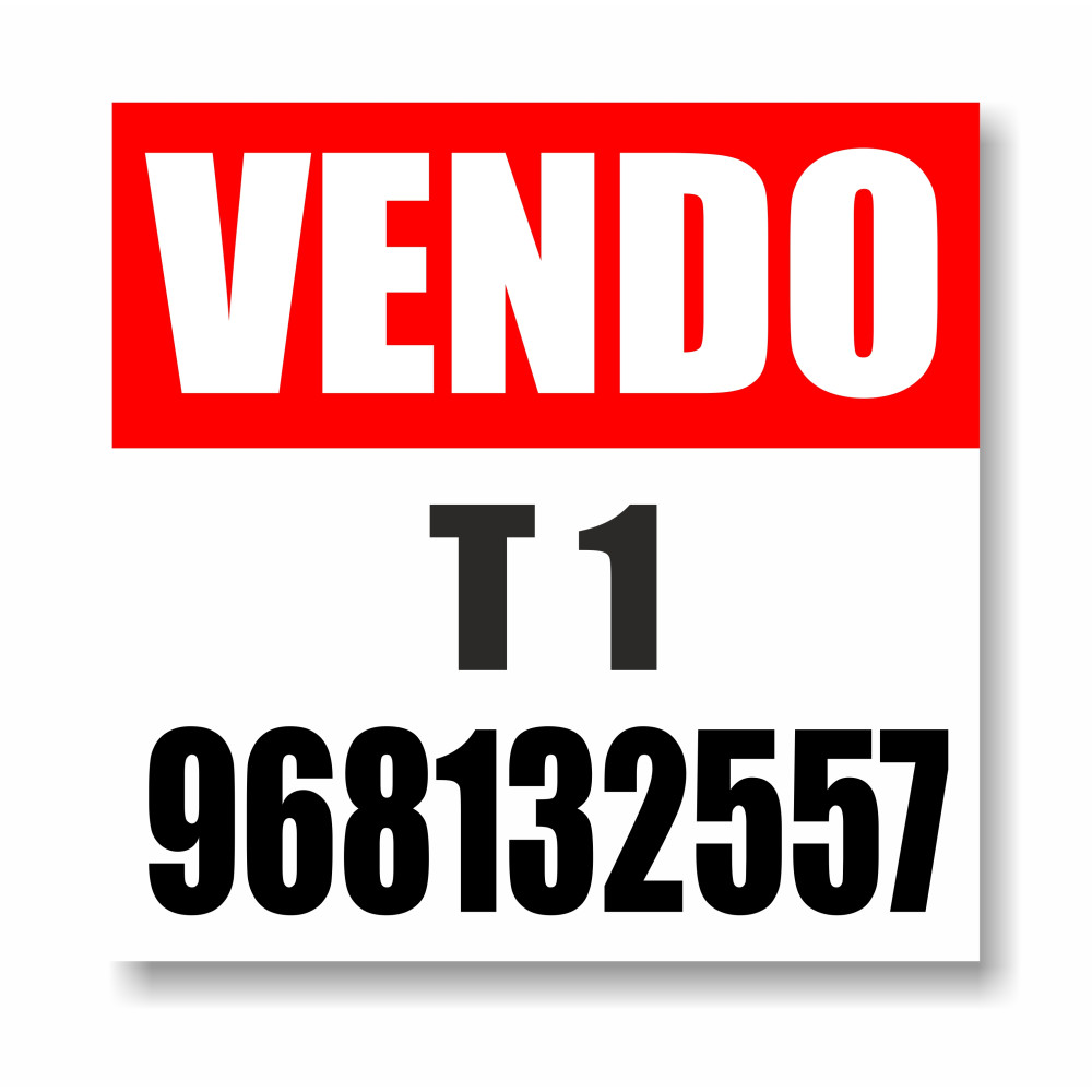 Placa Vendo 50x50cm