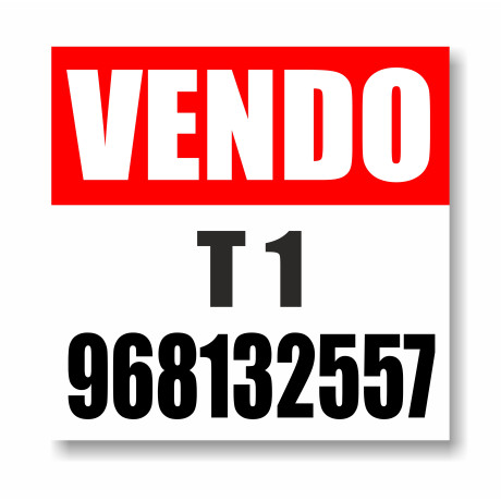 Placa Vendo 50x50cm