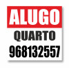 Placa ALUGO QUARTO 50x50cm