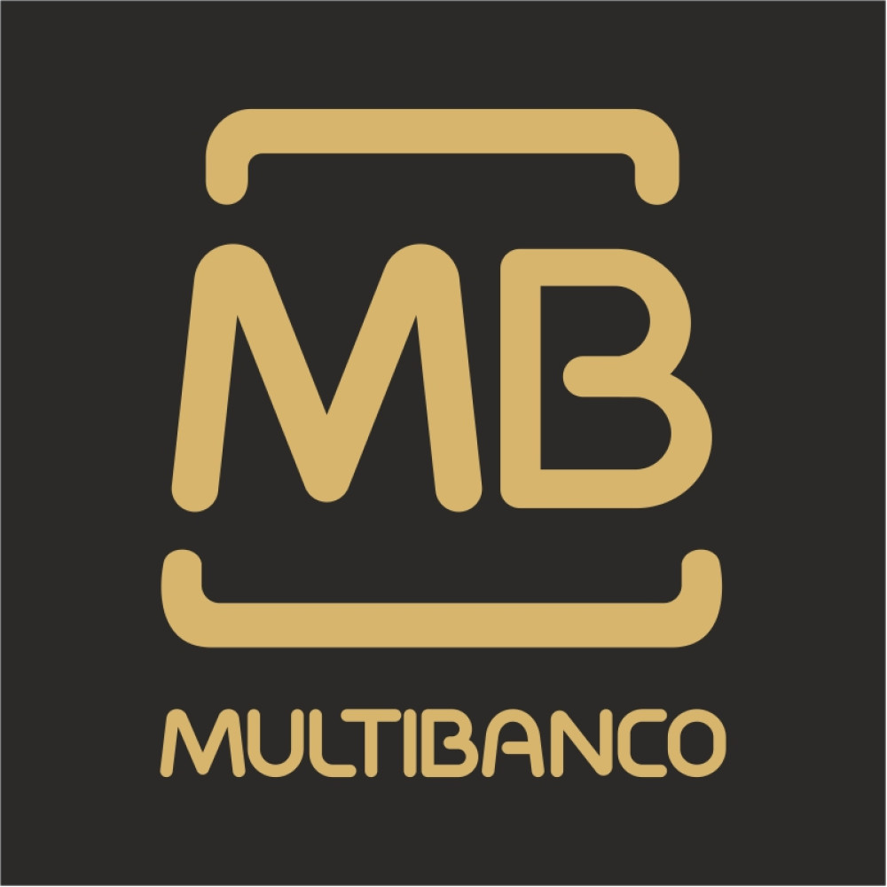 Placa "Multibanco" Preto e dourado