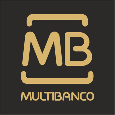 Placa "Multibanco" Preto e dourado