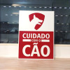 Placa "Cuidado com o Cão"