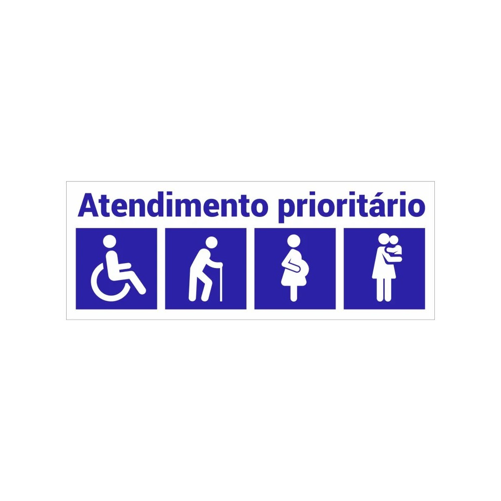 Placa 290x110x2mm Atendimento Prioritário