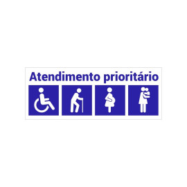 Placa 290x110x2mm Atendimento Prioritário
