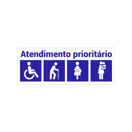 Placa 290x110x2mm Atendimento Prioritário