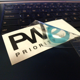 Autocolante Transparente 10,3x4,8cm