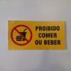 Autocolante Proibido Comer ou Beber