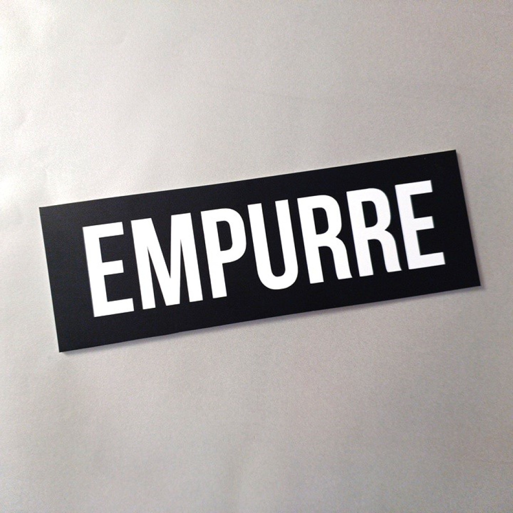 Placa "Empurre" Preta