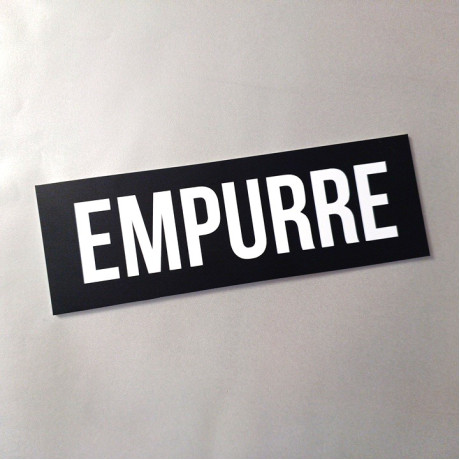 Placa "Empurre" Preta