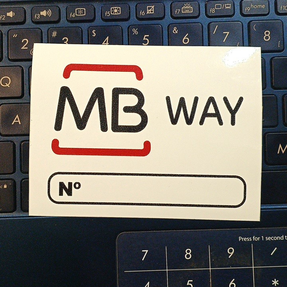 Autocolante MB Way com espaço para número