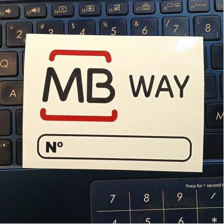 Autocolante MB Way com espaço para número
