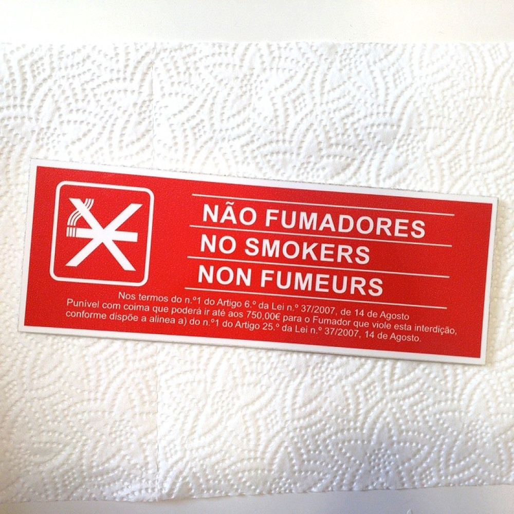 Placa Não Fumadores