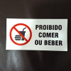 Autocolante Proibido Comer ou Beber