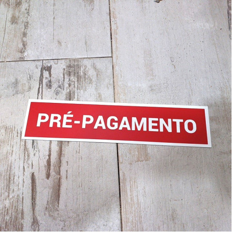 Placa Pré-Pagamento Vermelha