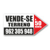Placa Vende-se Terreno 70x35cm