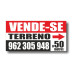 Placa Vende-se Terreno 70x35cm