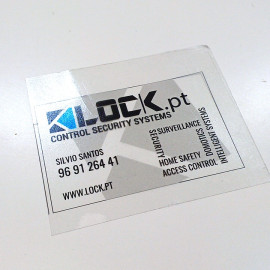 Autocolante Transparente 8,5x5,5cm