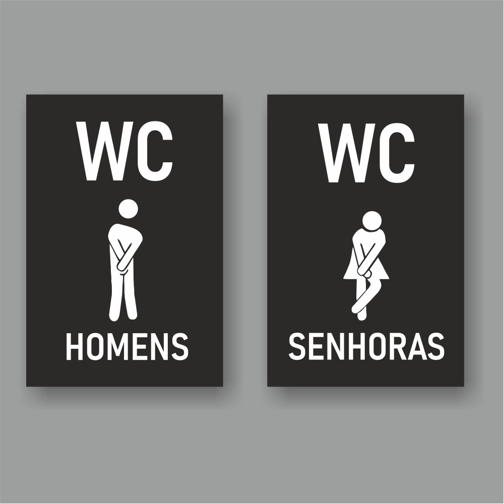 Conjunto 2 Placas WC