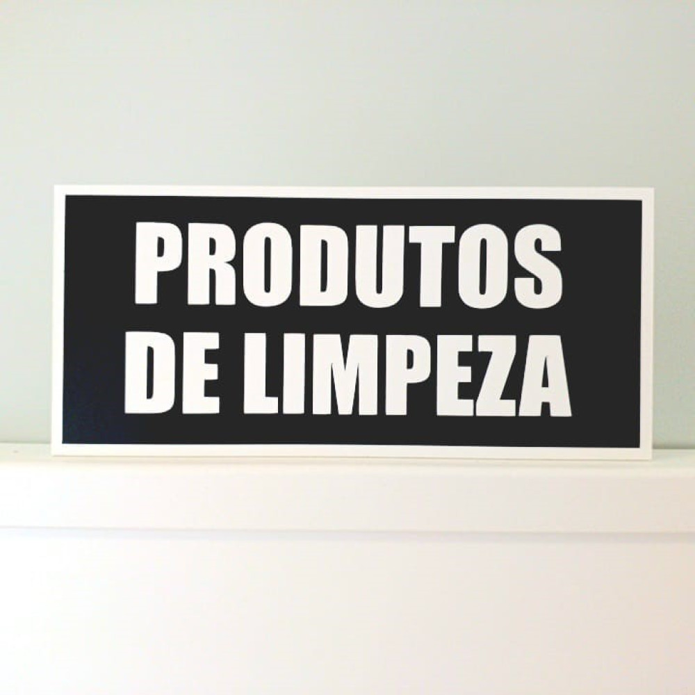 Placa Produtos de Limpeza