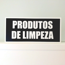 Placa Produtos de Limpeza