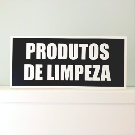 Placa Produtos de Limpeza