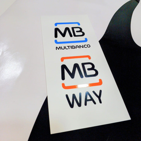Placa "Multibanco" e "MB Way" 104x232