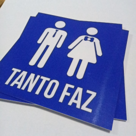 Placa WC Tanto Faz