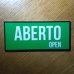 Placa Aberto Fechado - Vermelho Verde 205x92