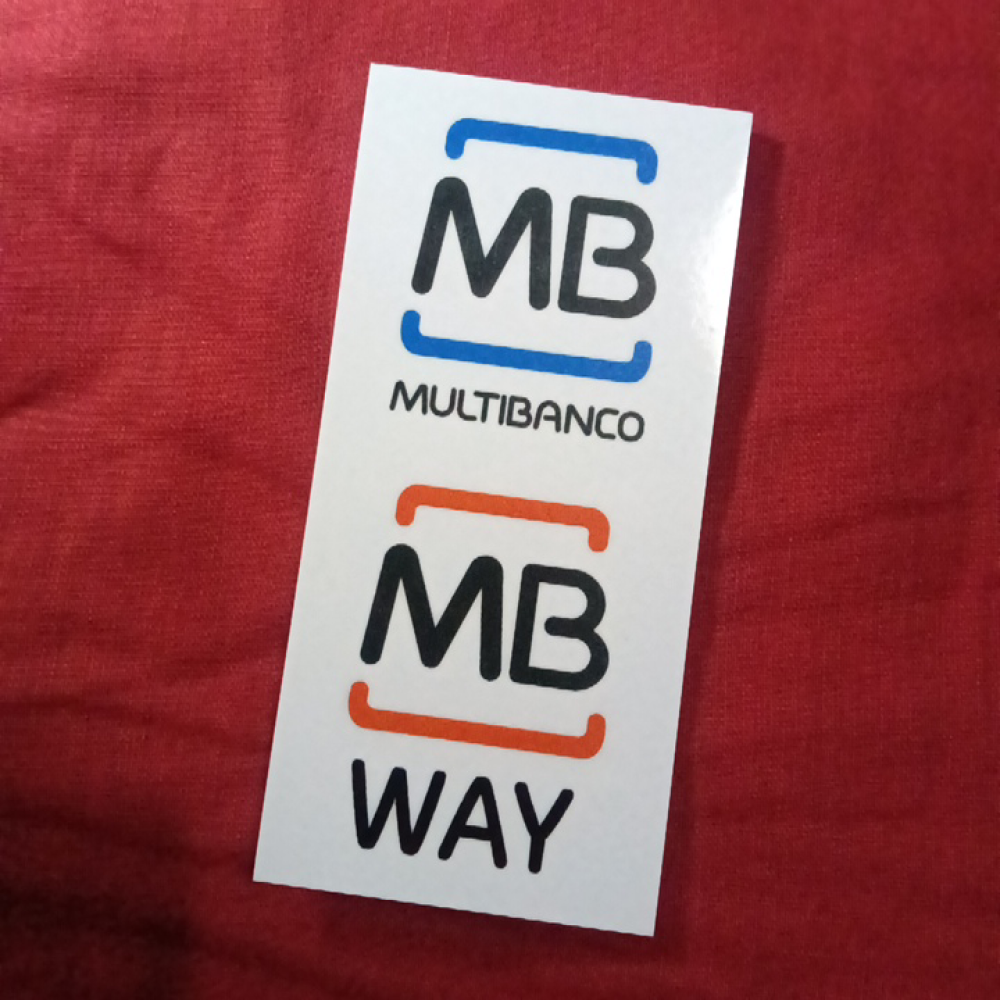 Placa MB Way Multibanco 70x150mm