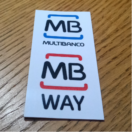 Placa MB Way Multibanco 43x90mm