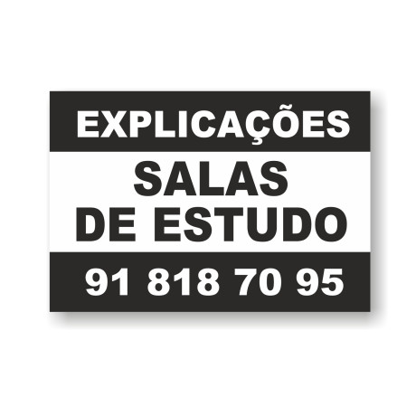 Autocolante 109x75mm Preto e Branco