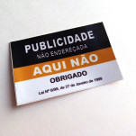 Autocolante "Publicidade Não Endereçada Aqui Não" Preto/Dourado