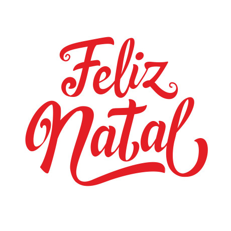 Letras Recortadas Feliz Natal Vermelho