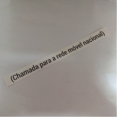 (Chamada para a rede móvel nacional)