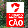 Placa "Cuidado com o Cão"