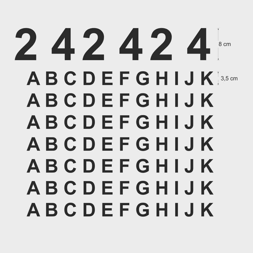 Letras Recortadas em vinil autocolante