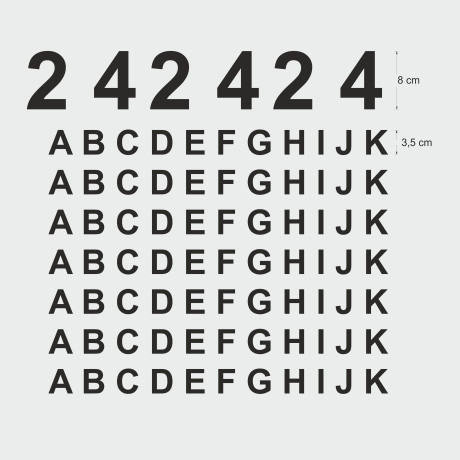 Letras Recortadas em vinil autocolante