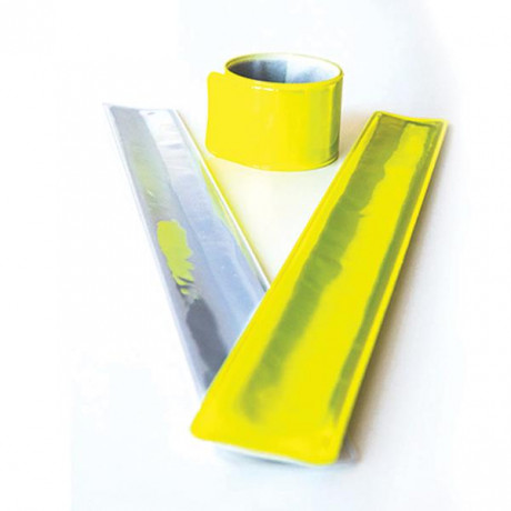 Pulseira Slap wrap de alta visibilidade EN 13356 - metal/ PVC/ veludo