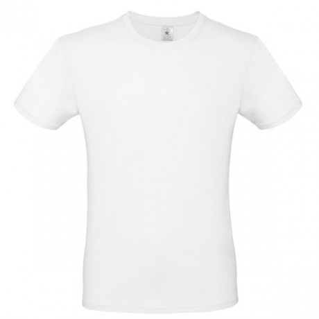 T-Shirt Branca Estampada no Peito e nas Costas