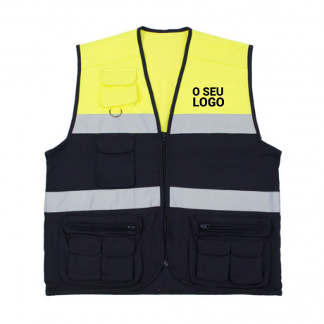 Colete Multibolsos Repórter / Safari Refletor