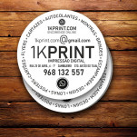 Cartão de Visita Redondo 1 Face