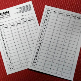 Folha de Registo de Horas A5