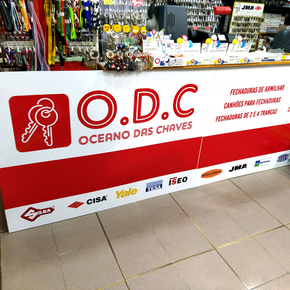 Placa para Balcão de Loja