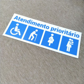 Placa Atendimento Prioritário 255x95