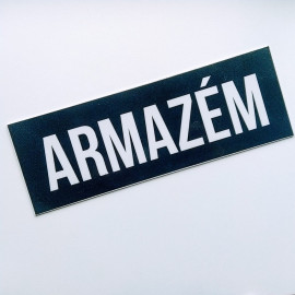 Placa Armazém Preta