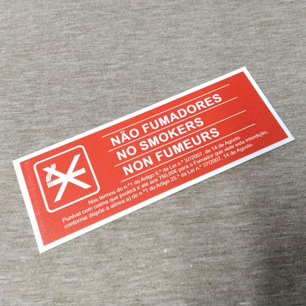 Placa Não Fumadores
